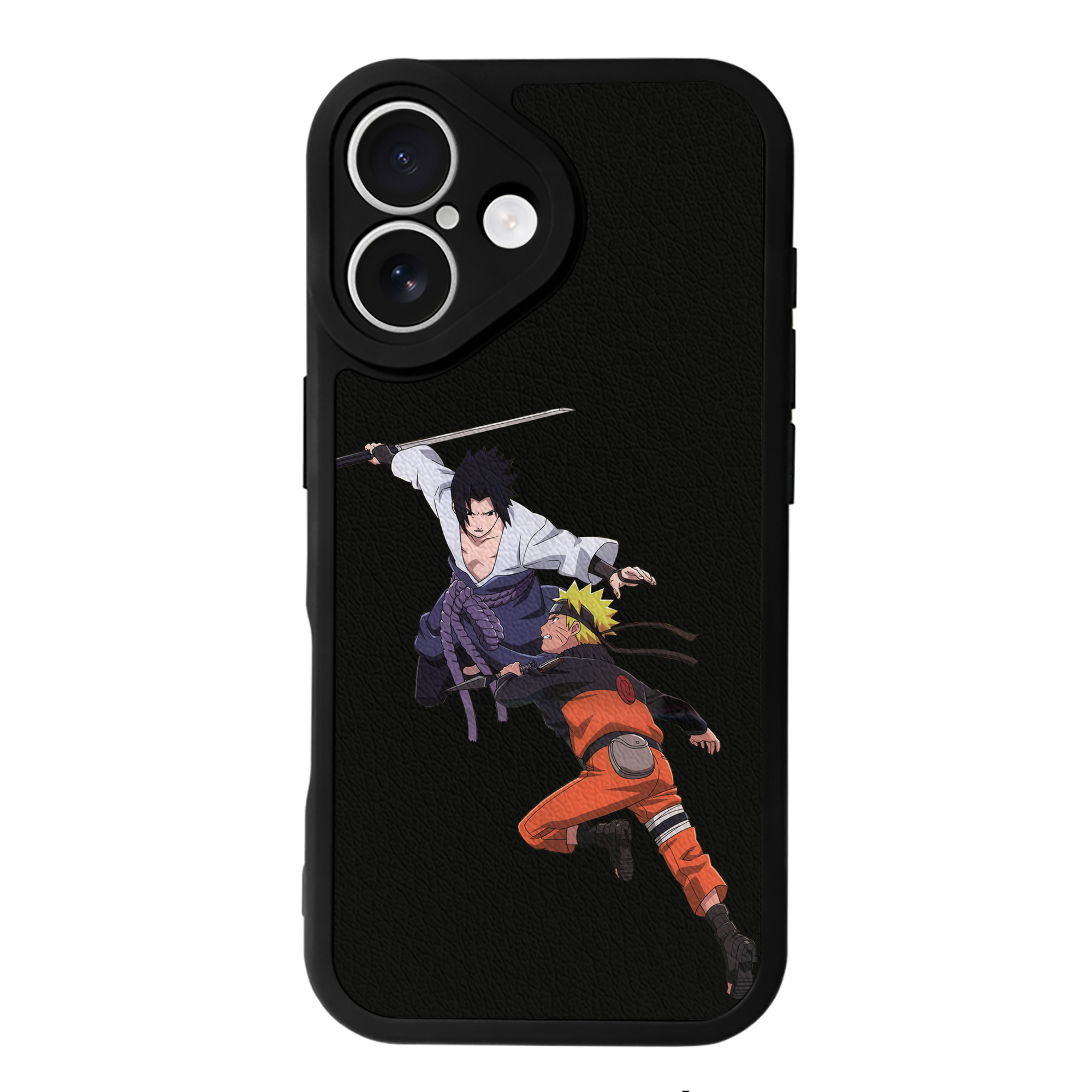 （画像用） NARUTO -ナルト- うちは サスケ Uchiha Sasuke 【iPhone 16シリーズ対応】シリコンスマホケース（レザー調） 材質：シリコン